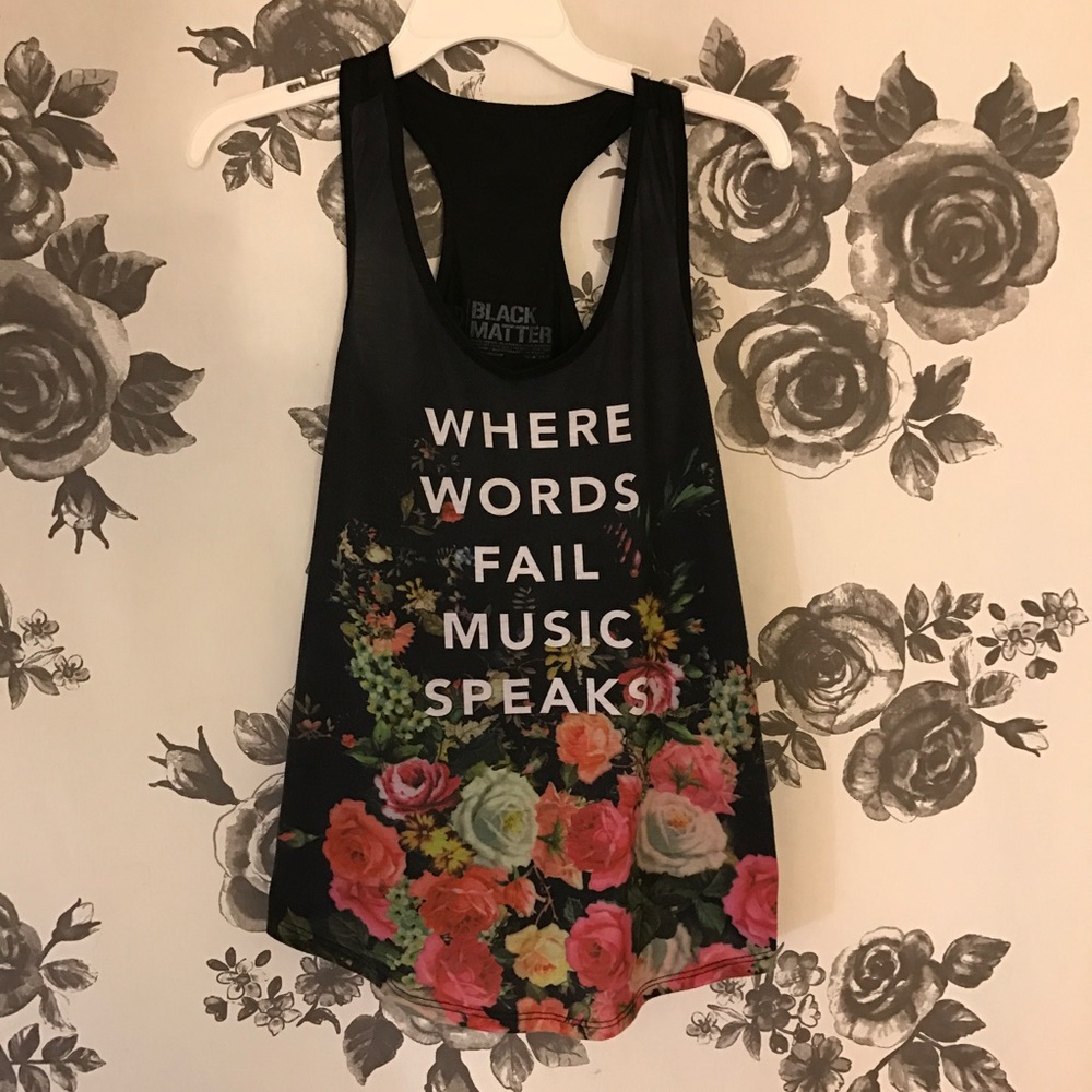 🚫 SOLD ON MERCARI “Music Speaks" Tank Top